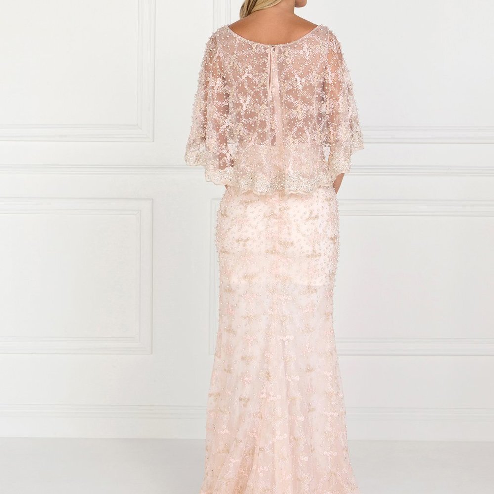 MESH LONG MERMAID PROM DRESS GL1535 - Picture 3 of 4